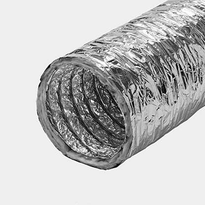 Immagine di Tubo insonorizzante in alluminio SDS 80, Ø interno 82mm, Ø esterno 132mm. Lunghezza 10m.