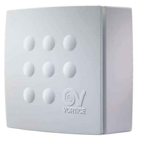 Image sur Vortice Vort Quadro Serie Micro 100 T HCS, 230 V. Avec clapet, temporisateur et hygrostat