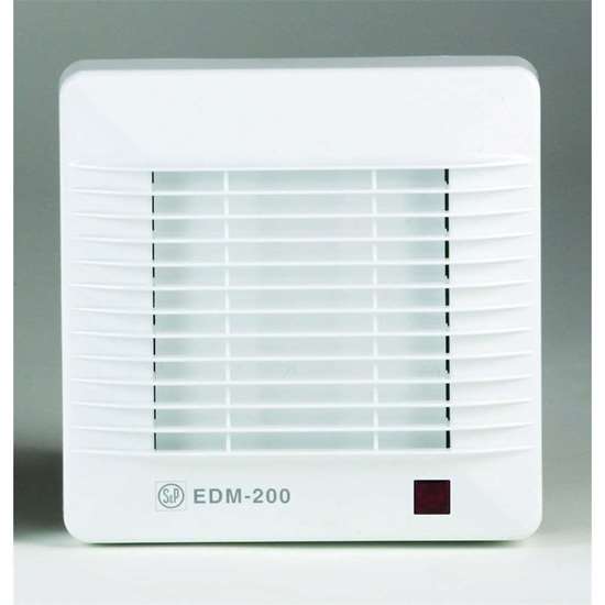 Image sur Ventilateur pour bain/WC EDM 200CZ avec témopin de marché et fermeture automatique. (Soler und Palau)