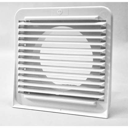 Image de Grille exterieure GE 155x155mm blanc Ø manchon 98mm pour ventilateur de bain/WC Mini. (O.Erre)