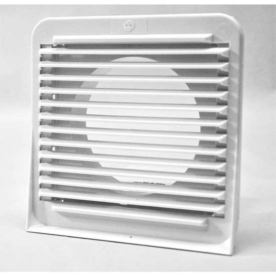 Image sur Grille exterieure GE 155x155mm blanc Ø manchon 98mm pour ventilateur de bain/WC Mini. (O.Erre)