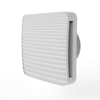Image de Ventilateur pour salle de bain/WC ONDA 120 HT (O.Erre). Avec clapet mécanique, hygrostat et temporisateur.