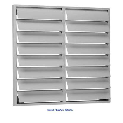 Immagine di Valvola di chiusura in plastica RK 55 WSK 603x603mm per ventilatore Ø 563mm bianca.