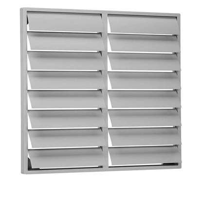 Immagine di Valvola di chiusura in plastica RK 55 WSK 603x603mm per ventilatore Ø 563mm grigia chiara.