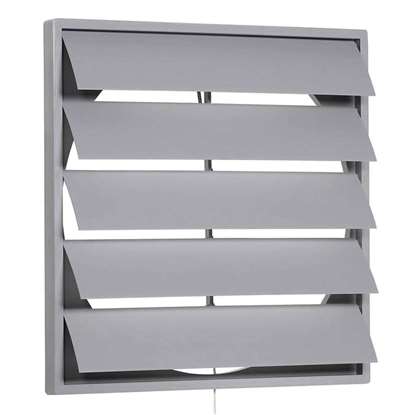 Image de Clapet de fermeture manuel réglable RRK 20 WRK 244x244mm pour ventilateur Ø 200mm gris clair. Incl. cordelette.