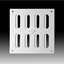 Bild von Schlitzschieber 300x300 mm Aluminium, Weiss RAL 9016. Mit Fliegengitter.