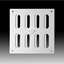 Immagine di Griglia a fessura 250x250 mm in alluminio, bianco RAL 9016. Senza zanzariera.