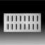 Bild von Schlitzschieber 500x100 mm Aluminium, Weiss RAL 9016. Mit Fliegengitter.