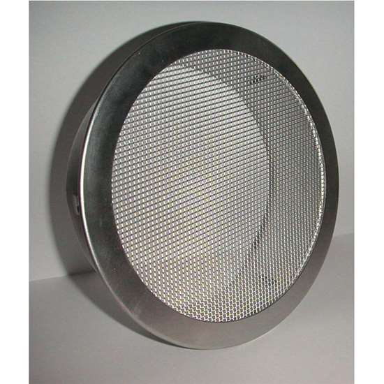 Image sur Grille de ventilation ERAF en aluminium Ø 80mm, manchon 45mm, moustiquaire en aluminium.
