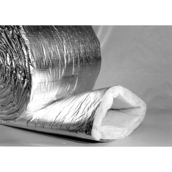 Immagine di Incamiciatura isolante per tubo a spirale Ø 125 mm. Isolamento in fibra di vetro 25mm. Unità di 10m.