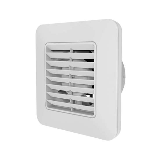Immagine di Ventilatore da bagno/WC Unico C 10/4 HT (O. Erre). Con clappa meccanica, rilevatore di umidità e temporizzatore.