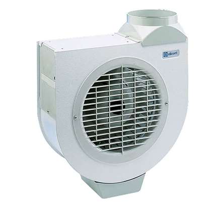 Image de Ventilateur radiaux CHEF-500 avec boîtier en tôle d'acier zinguée, turbulur de soufflage de Ø 125mm, réglable