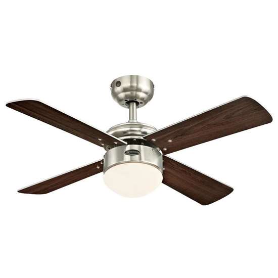 Bild von Deckenventilator Colosseum, Ø 90 cm Nickel gebürstet (Westinghouse)