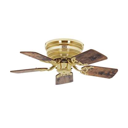 Immagine di Ventilatore da soffitto Classic Flat III, ottone lucido Ø 79cm. (Casafan)