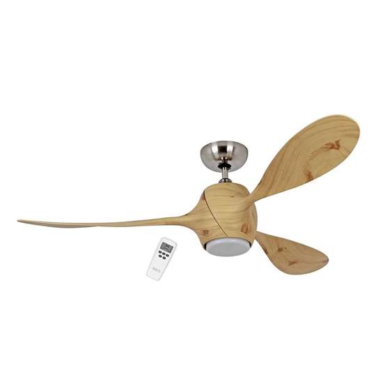 Immagine di Ventilatore da soffitto Eco Fiore 142 RP, lacca in plastica bronzo, Ø 142 cm, con telecomando. Colore eliche bronzo.