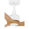 Bild von Deckenventilator Viceroy mit Fernbedienung (6 Stufen) - Marke: Lucci air - Gehäuse: Weiss, 3 Flügel in Teak - Durchmesser:132cm - DC-Motor 35W - Sommer/Winter Modus - Beacon Lighting.