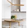 Bild von Deckenventilator Viceroy mit Fernbedienung (6 Stufen) - Marke: Lucci air - Gehäuse: Weiss, 3 Flügel in Teak - Durchmesser:132cm - DC-Motor 35W - Sommer/Winter Modus - Beacon Lighting.
