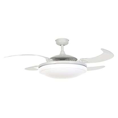 Image de Ventilateur de plafond Fanaway Evo2 avec télécommande (3 vitesses) - Marque: Fanaway, Boîtier: blanc, 4 hélices en acrylique - Diamètre: 121 cm - Moteur 60W - Beacon Lighting, The Australian Original.