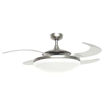 Bild von Deckenventilator Fanaway Evo2 mit Fernbedienung (3 Stufen) - Marke: Fanaway - Gehäuse: Chrom gebürstet, 4 Flügel in Acryl - Durchmesser: 121cm, Motor 60W - Beacon Lighting, The Australian Original.