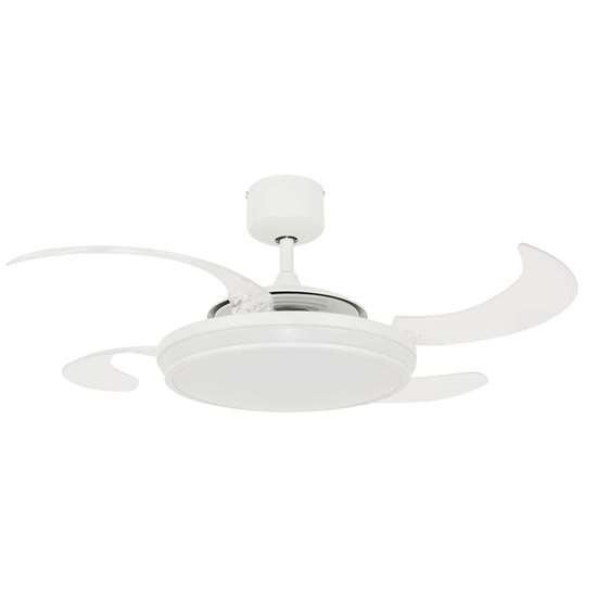 Image sur Ventilateur de plafond Fanaway Evo1 avec télécommande (3 vitesses) - Marque: Fanaway, Boîtier: blanc, 4 hélices en acrylique, Diamètre:122 cm - Moteur 60W - Beacon Lighting, The Australian Original.