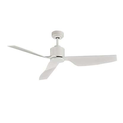 Image de Ventilateur de plafond Airfusion Climate II avec télécommande (6 vitesses), Marque: Lucci air, boîtier: blanc, 3 hélices en blanc, diamètre: 127cm - DC-Moteur 35W, mode été/hiver - Beacon Lighting.