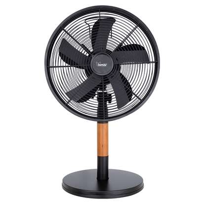 Immagine di Ventilatore da tavolo VTM310 metallo nero/legno Ø 30cm.