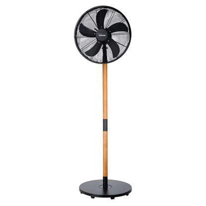 Image de Ventilateur sur colonne VPM410 métal noir/bois Ø 40cm