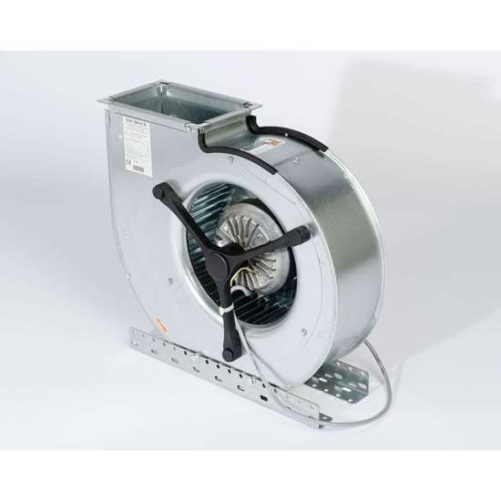 Image sur Ventilateur-Comapct type CFE 5-640/EM 15 EC, 230V, 50Hz, aspiration d'un côte, avec de pales recourbées en avant. Côte d'aspiration gauche. Marque Fischbach.