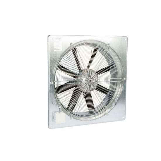 Image sur Ventilateur axial Fischbach 400V, AW 500 / D500 (anneau mural carré) avec grille de protection. (Fischbach).