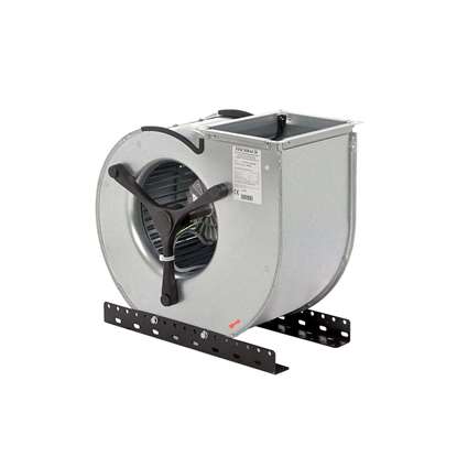 Bild von Radialventilator 400V, CE6-770/DM 500, einseitig saugend. Ansaugseite links. Mit vorwärts gekrümmten Schaufeln. Mit EC-Motor. (Fischbach)