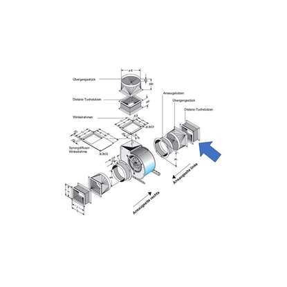 Immagine di Bocchettone distanziatore per lato d'aspirazione. Per CE5-670, CFE 540, CFE5-640, CE5-670. (Fischbach)