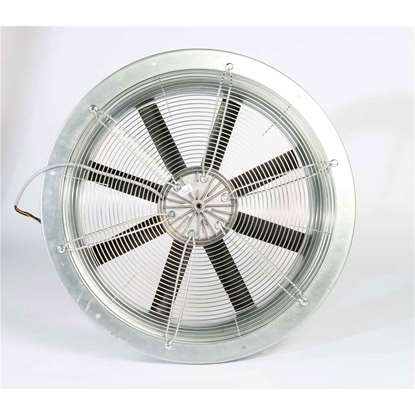 Immagine di Ventilatore assiale Fischbach 400V, AW 630 / D1 (anello tondo a parete) con griglia di protezione.