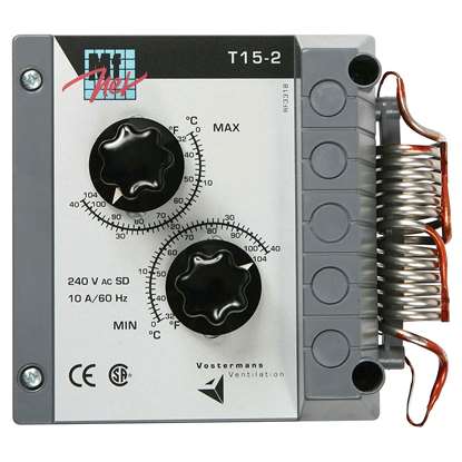 Bild von Thermostat T 15 - 2. 2x1-polig, einstellbar 0 - 40°C.