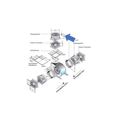 Image de Pièce de transition pour côté d'extraction. Pour D 240, D 340. (Fischbach)