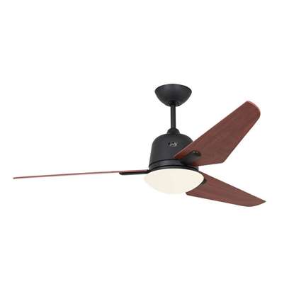 Image de Ventilateur de plafond économe en énergie Eco Aviatos 132 BG-KI, gris basalte Ø 132 cm, avec télécommande. Couleur d'hélices cerise. (Casafan)