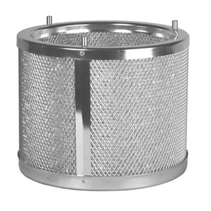 Image de Cylindre de filtre à graisse FFZ210 Ø 265mm longueur 210mm (bis 500m3/h). Avec casserole d'égouttement.