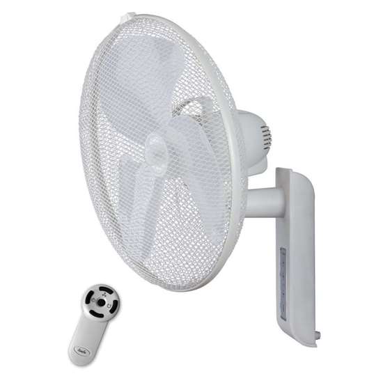 Immagine di Ventilatore murale Greyhound Safeline WV 45 FB LG, grigio chiaro, diametro elica 40 cm. 3 velocità. Con telecomando. Adatto anche per uso commerciale.