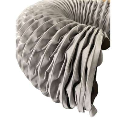 Image de Greydec 100 tuyau en plastique hautement flexible Ø 125mm x 10m. Avec tissu polyamide des deux côtés. Gris RAL 9023