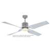 Immagine di Ventilatore da soffitto Eco Dynamix II BN-SI, lacca 	cromo spazzolato, Ø 132 cm, con telecomando. Colore d'eliche in plastica argento. WiFi. (Casafan)