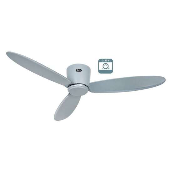 Immagine di Ventilatore da soffitto a risparmio energetico Eco Plano II 132 LG-LG, con telecomando e 6 velocità. Controllo 0-10V. Particolarmente piatto pe soffitti bassi. (Casafan)