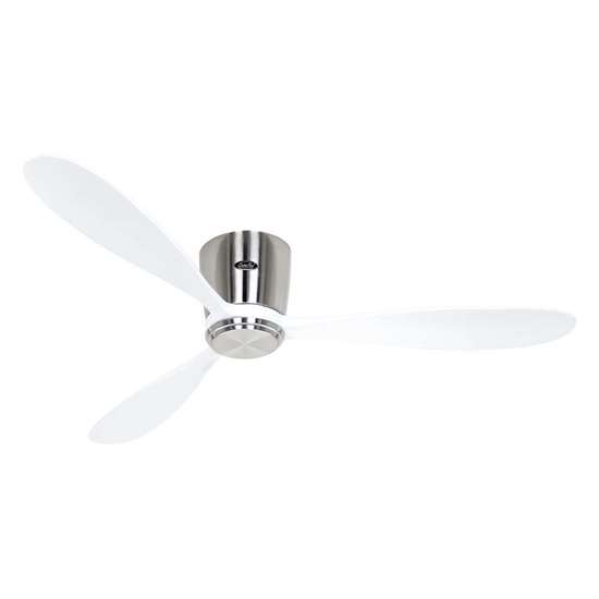 Image sur Ventilateur de plafond économe en énergie Eco Plano Wood BN-WE, avec télécommande et 6 vitesses. Particulièrement plat pour les plafonds bas. (Casafan)