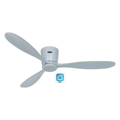 Image de Ventilateur de plafond économe en énergie Eco Plano Wood LG-LG, avec télécommande et 6 vitesses. Particulièrement plat pour les plafonds bas. WiFi. (Casafan)