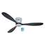 Immagine di Ventilatore da soffitto a risparmio energetico Eco Plano Wood LG-SW, con telecomando e 6 velocità. Particolarmente piatto per soffitti bassi. WiFi. (Casafan)