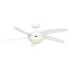 Immagine di Ventilatore da soffitto Elica 132 WE-WE, bianco Ø 132cm, con telecomando. Colore eliche bianco. (Casafan)