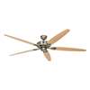 Immagine di Ventilatore da soffitto Classic Royal 180 MA, ottone antico Ø 180cm. Eliche acero/faggio. (Casafan)