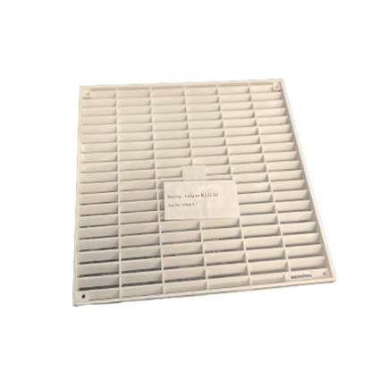 Immagine di Griglia di ventilazione in plastica KLG300 bianca 332x332mm griglia interna e esterna.