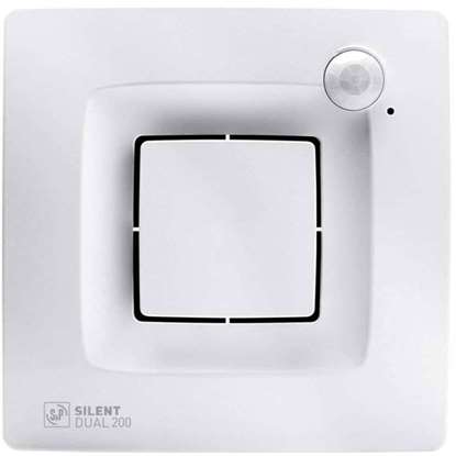Image de Ventilateur pour salle de bain/WC SILENT DUAL 200 avec capteur de mouvement et d'humidité. (Soler und Palau)
