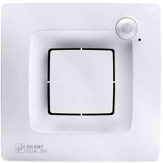 Image sur Ventilateur pour salle de bain/WC SILENT DUAL 200 avec capteur de mouvement et d'humidité. (Soler und Palau)