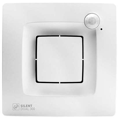 Immagine di Ventilatore del bagno/WC SILENT DUAL 300 con sensore di movimento e umidità. (Soler und Palau)