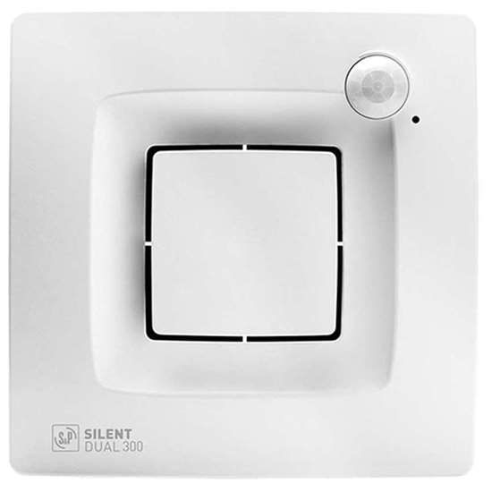 Image sur Ventilateur pour salle de bain/WC SILENT DUAL 300 avec capteur de mouvement et d'humidité. (Soler und Palau)